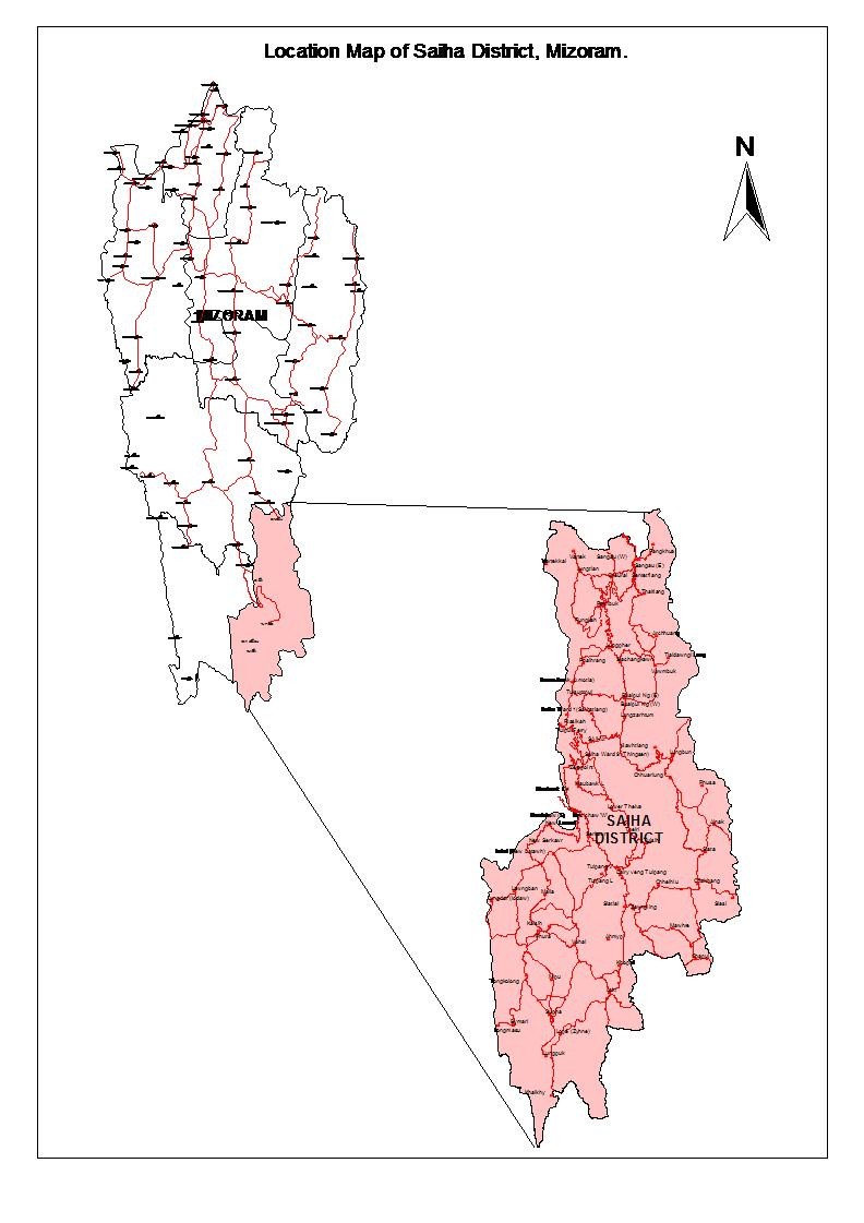 Siaha District Location